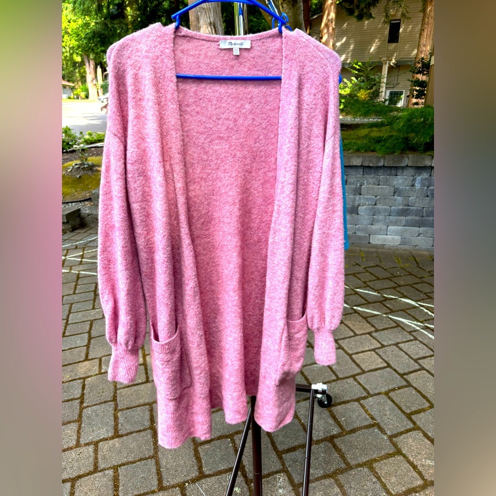 Madewell edgewater bubble ballon sleeve cardigan